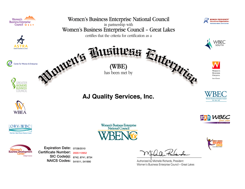 WBE Certificate